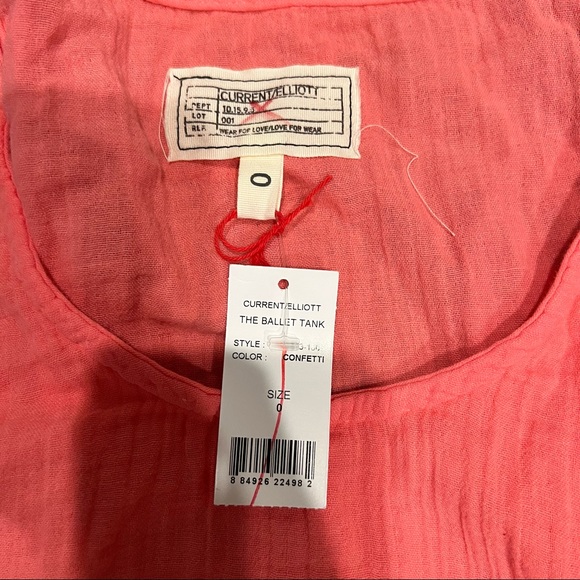 Current/Elliott Ballet Tank Confetti Pink NWT $138 - Picture 6 of 6